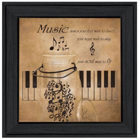 "Music" By Robin-Lee Vieira; Ready to Hang Framed Print; Black Frame