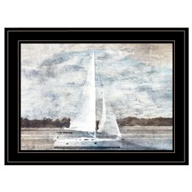 "Sailboat on Water" By Bluebird Barn; Ready to Hang Framed Print; Black Frame