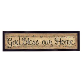 "God Bless Our Home" by Gail Eads; Ready to Hang Framed Print; Black Frame