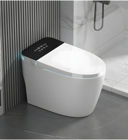 Smart toilet with bidet built in One-piece Bidet Toilet Seat,Foot Sensor Flushing, Heated Seat and Multi-Functional Remote Control Night Light