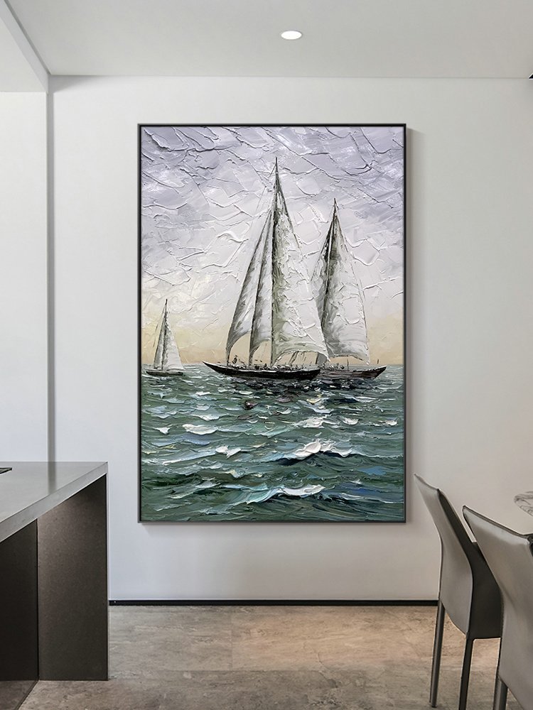 Hand Painted Impressionism Sunrise Seascape Abstract Oil Painting Canvas Art Poster Picture Wall House Decoration Mural Hand Painted Impressionism Sunrise Seascape Abstract Oil Painting Canvas Art Poster Picture Wall House Decoration Mural